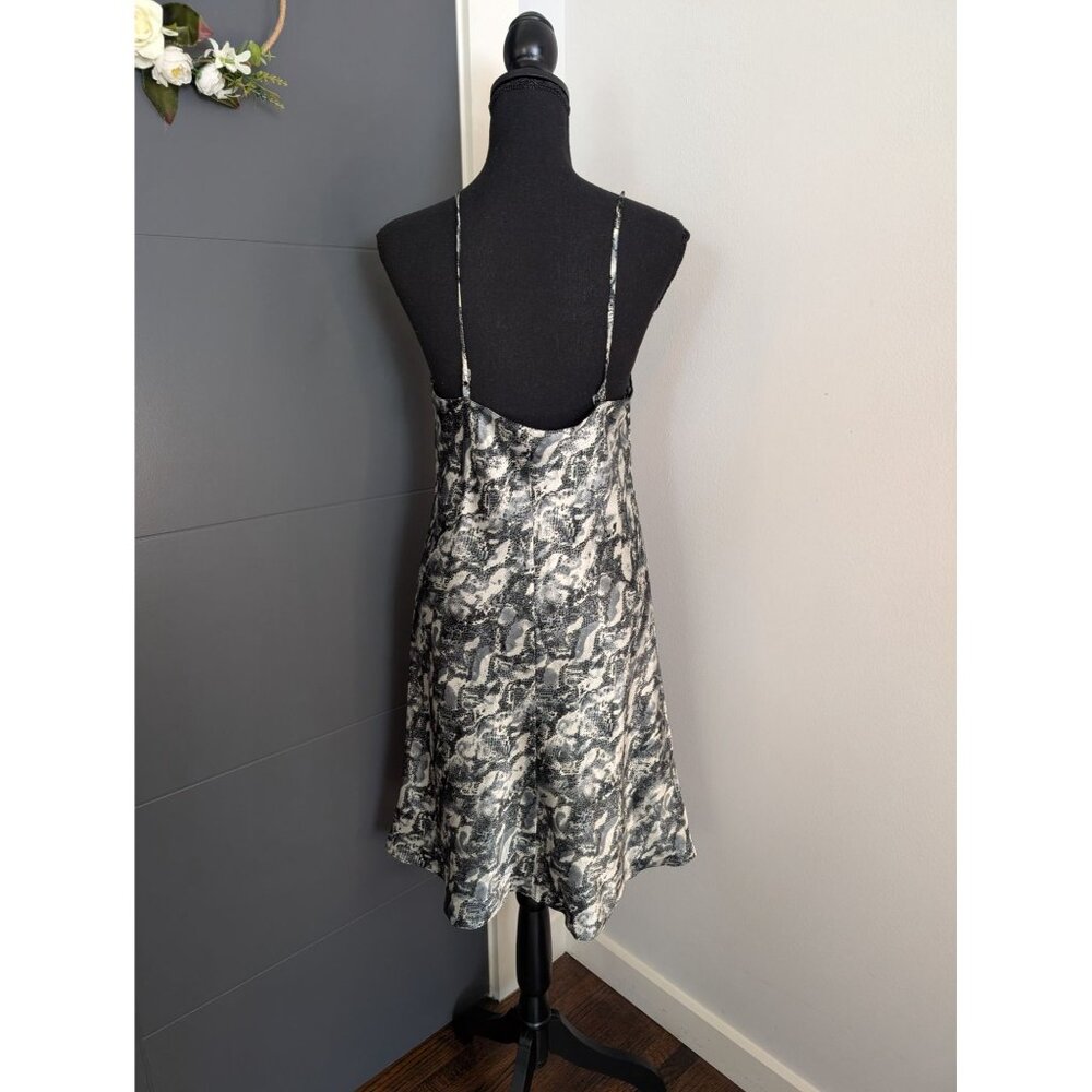 Vintage 90's Mystique Intimates Black & White Snake Print Slip Dress - Size L - Picture 3 of 8